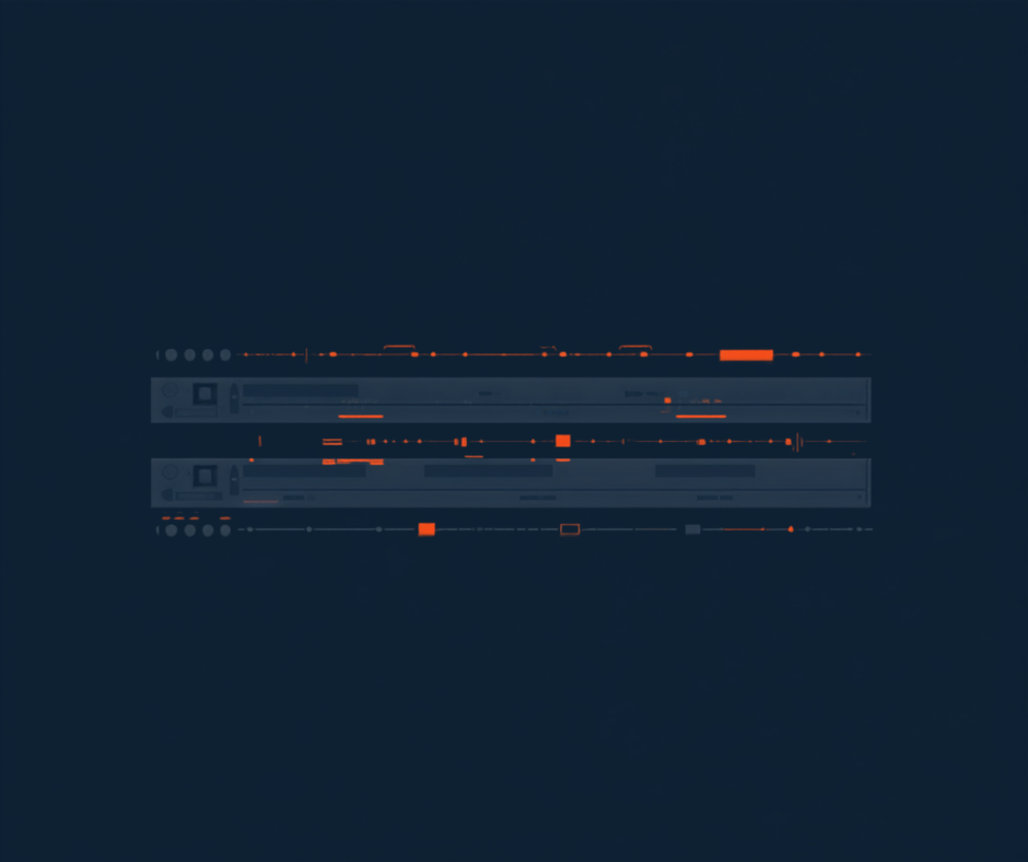 Pro Toolsでトラックごとに複数のプレイリストを独立管理することを表すイラスト